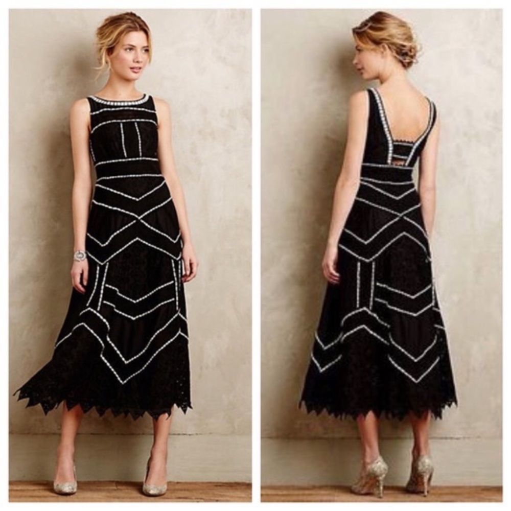 ANTHROPOLOGIE LEIFSDOTTIR TASMAN SILK BLEND MIDI